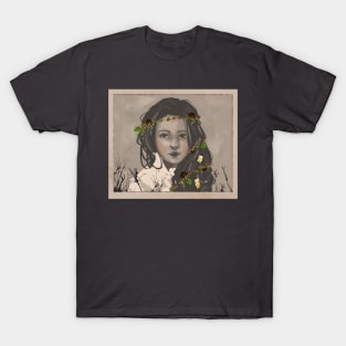 Old Photo Witch Girl T-Shirt